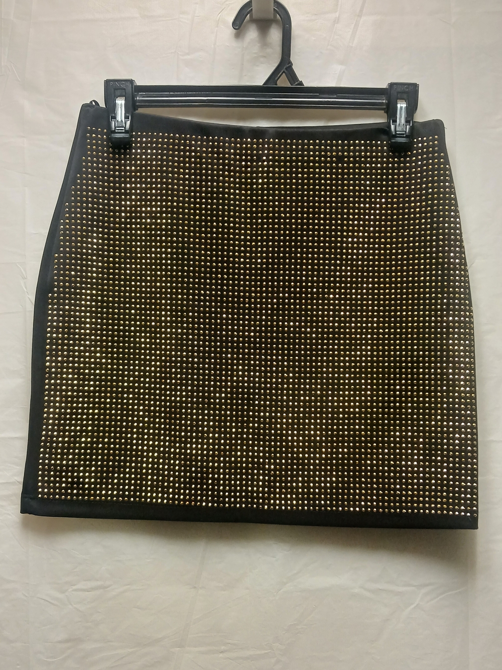 Forever 21 Black Mini Skirt with Gold Stud Detailing